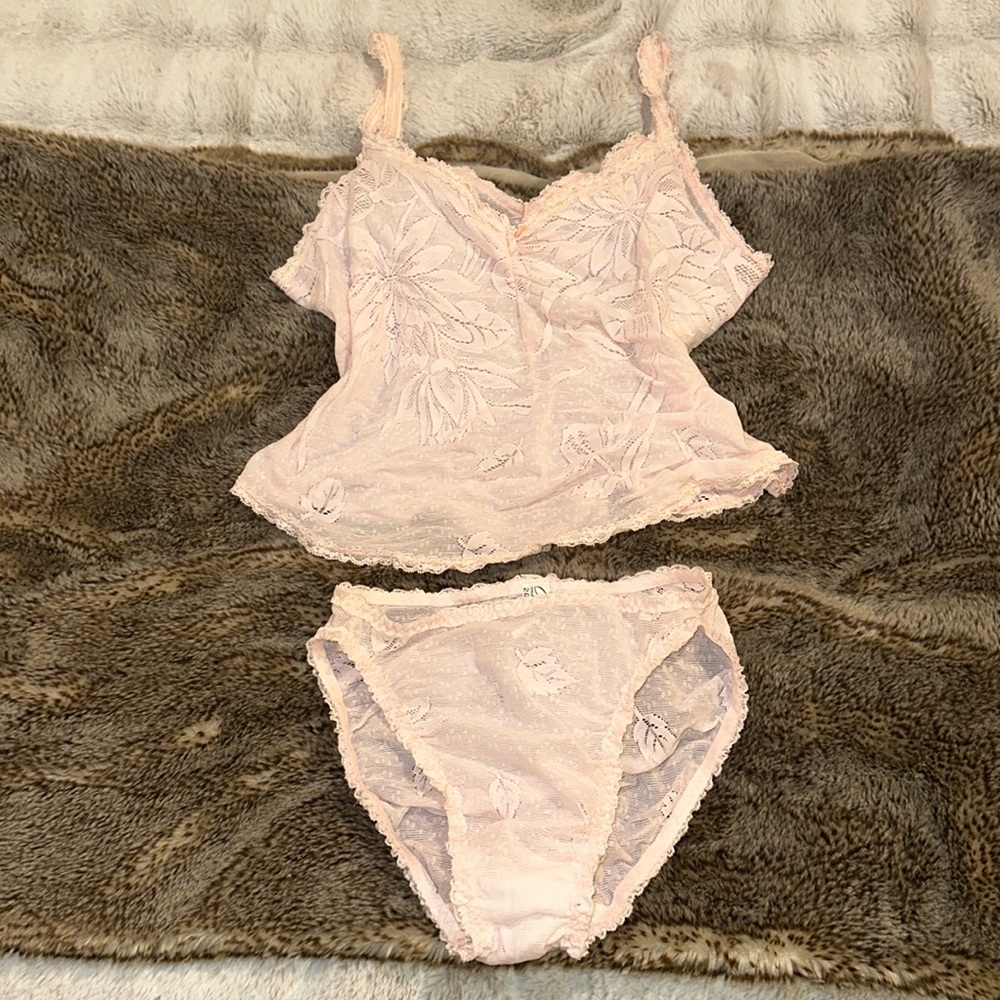 Vintage Floral Lingerie Set - image 1
